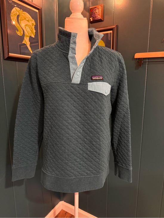 Patagonia Tops - Patagonia women’s Quilted Snap-T Pullover - Dark Teal